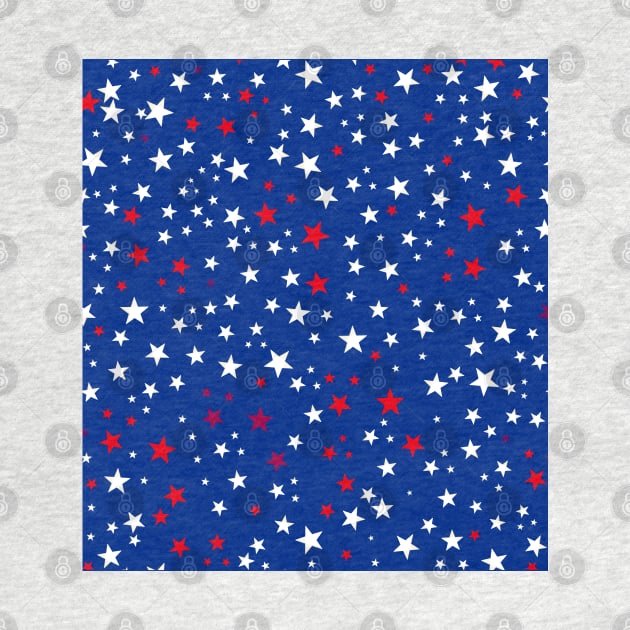 Shining white red stars Usa flag design by GULSENGUNEL